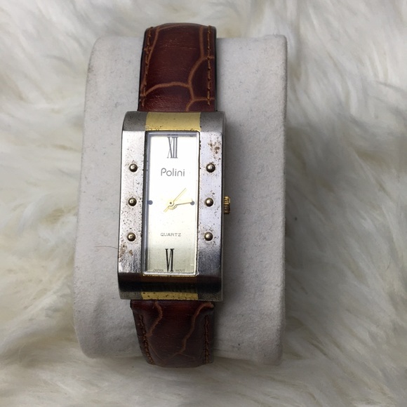 Super vintage ladies polini wrist watch tank style - Picture 1 of 5